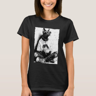 T-shirt Chat Cool Anime Hipster Chat Mangeant Ramen Japona