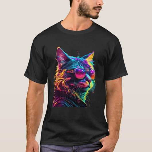 T-shirt Chat cool avec lunettes 1 (Devant)