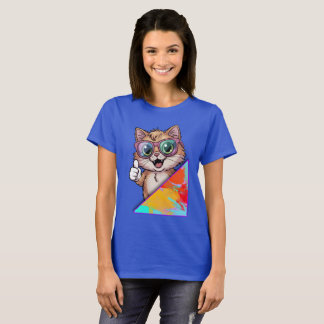 T-shirt Chat cool avec lunettes de soleil - Vibes amusante