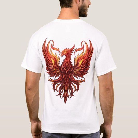 T-shirt chat cool avec un Phoenix à l'arrière (Dos)