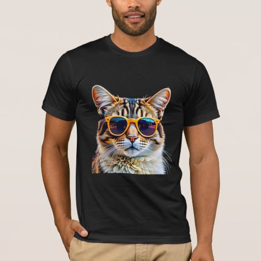 T-shirt Chat cool en lunettes de soleil (Devant)