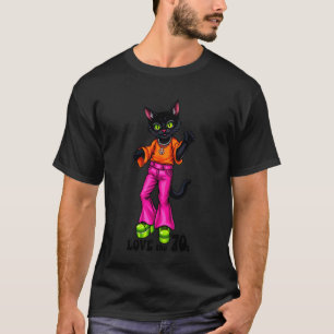 T-shirt Chat cool en tenue de disco des années 70 - J'ADOR