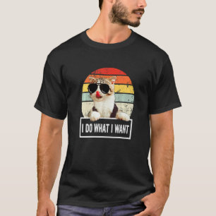 T-shirt Chat Cool Je Fais Ce Que Je Veux Chat Vintage Rét