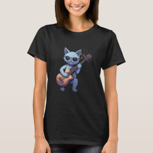 T-shirt Chat cool Jouer de la guitare