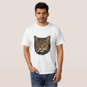 T-shirt chat cool souriant avec cigarette (Devant entier)