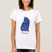 T-shirt Chat cosmique bleu (Devant)