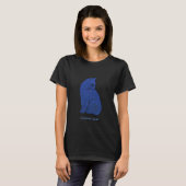 T-shirt Chat cosmique bleu (Devant entier)