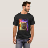 T-shirt Chat Cosmique Chat Chaton dans l'Espace Design (Devant entier)