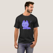 T-shirt Chat couché 8 bits Pixel Kitten Joli Gamer (Devant entier)