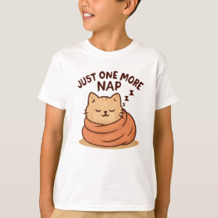 T-shirt Chat couché mignonne enveloppé dans l'art de couve