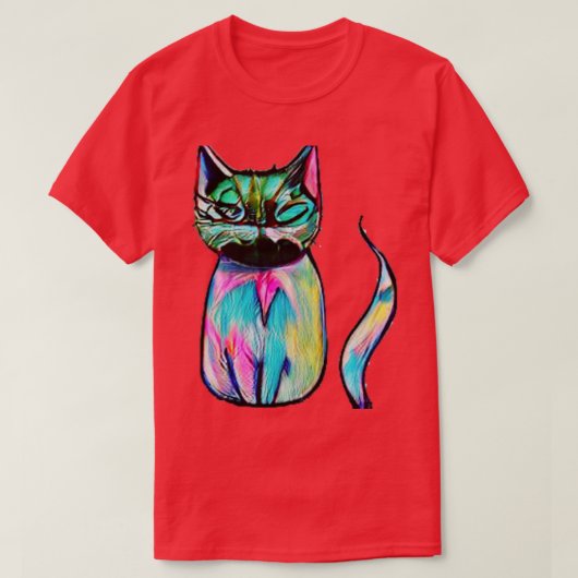 T-shirt chat couleur (Design devant)