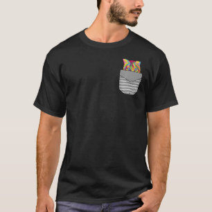 T-shirt Chat couleur réaliste dans la poche