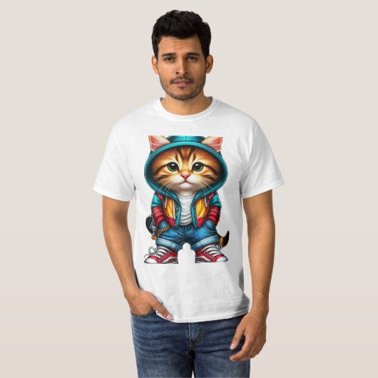T-shirt chat coupé (Devant entier)