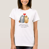 T-shirt Chat Couple Amateurs Cute Funny Heureuse Sainte-Va (Devant)