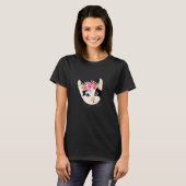 T-shirt Chat Couronne de Fleurs Chat (Devant entier)