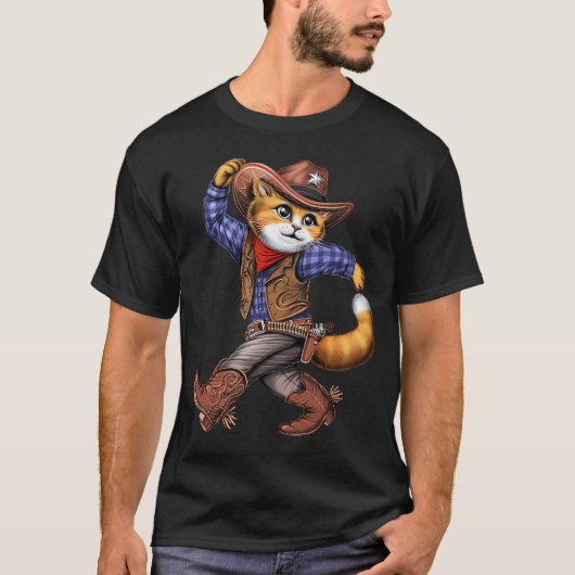 T-shirt Chat Cowboy (Devant)