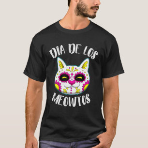 T-shirt Chat Crâne de Sucre Dia de Los Meowtos Muertos Jou