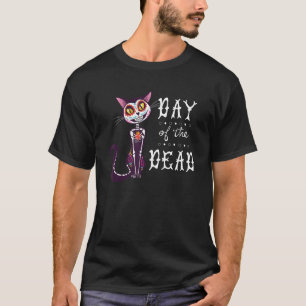 T-shirt Chat Crâne de Sucre Jour des Morts