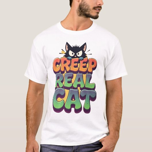T-shirt Chat Creeper Réel (Devant)