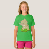 T-shirt Chat Cricket Batte de cricket (Devant entier)