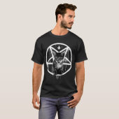 T-shirt Chat Croix & Pentagram inversé (Devant entier)