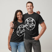 T-shirt Chat Croix & Pentagram inversé (Unisex)