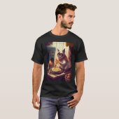 T-shirt Chat cuisinant un taco (Devant entier)