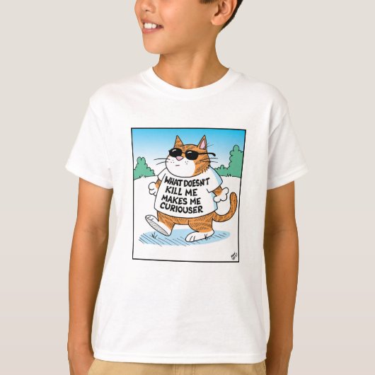 T-shirt Chat curieux (Devant)