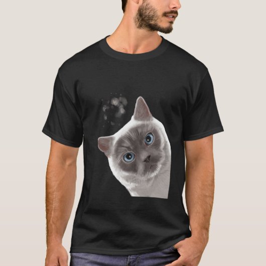 T-shirt Chat Curieux British Shorthair (Devant)