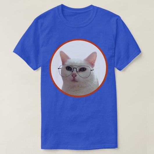 T-shirt Chat Cute Avec Lunettes 1 (Design devant)