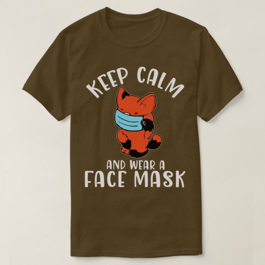 T-shirt Chat Cute Avec Masque Visage Gardez Le Calme Et Po (Design devant)