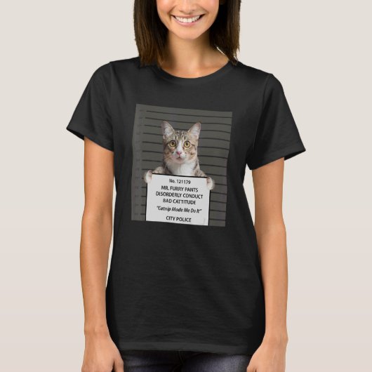 T-shirt Chat Cute Coupable Chat Pour Chat Femmes Filles (Devant)