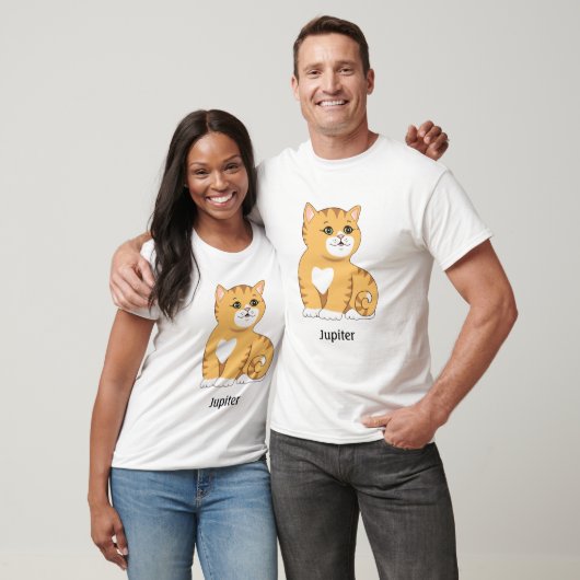 T-Shirt Chat Cute Orange Tabby Kitty (Unisexe)
