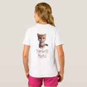 T-shirt Chat Cute Parfaitement Joué (Dos entier)