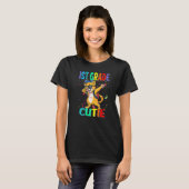 T-shirt Chat Cutie De 1Ème Année Retour À L'École (Devant entier)
