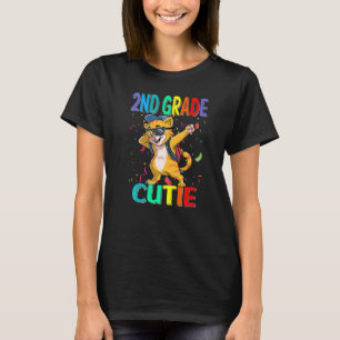 T-shirt Chat Cutie De 2E Année Retour À L'École