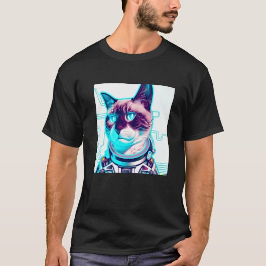 T-shirt Chat Cyber (Devant)