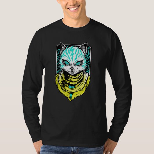T-shirt Chat Cyber Punk (Devant)