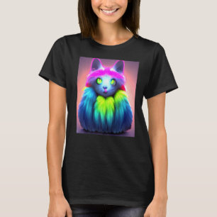 T-shirt Chat Cyber Punk Bizarre Hommes Femmes Garçons Fill
