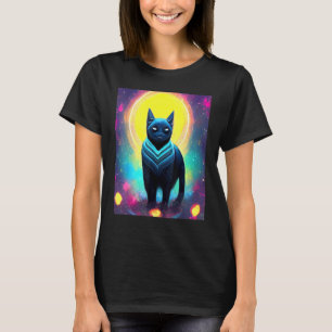 T-shirt Chat Cyber Punk Bizarre Hommes Femmes Garçons Fill