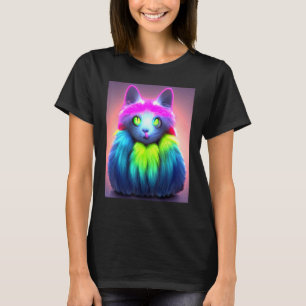 T-shirt Chat Cyber Punk Bizarre Hommes Femmes Garçons Fill