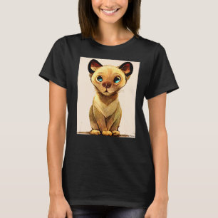 T-shirt Chat Cyber Punk Bizarre Hommes Femmes Garçons Fill