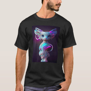 T-shirt Chat Cyber Punk Étrange Hommes Femmes Garçons Fill