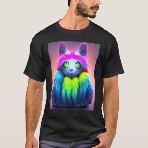 T-shirt Chat Cyber Punk Hommes Femmes Garçons Filles Étran