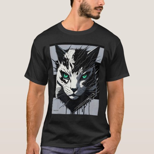 T-shirt chat cyberdigital ver 1 (Devant)