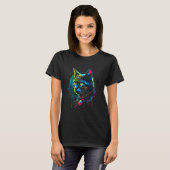 T-shirt Chat Cyberpunk I Conception de Chaton Y2K (Devant entier)