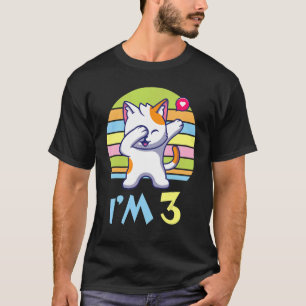 T-shirt Chat Dabbing Avec Coeur Heureux Pour Moi Vous 3 An