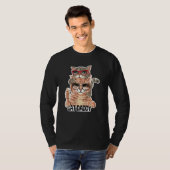 T-shirt Chat Daddy Lunettes de soleil Meilleur Chat Papa E (Devant entier)