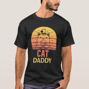 T-shirt Chat Daddy Vintage 80s Style Ca Mens Détresse rétr