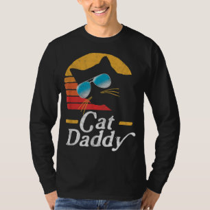 T-shirt Chat Daddy Vintage 80s Style Chat Retro Lunettes d